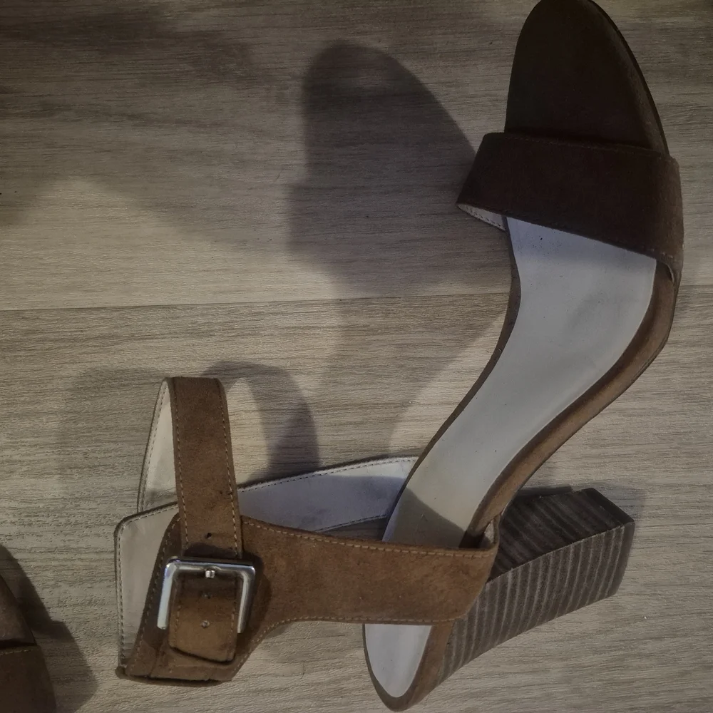 Nine West Tan Suede Heeled Sandals - Picture 3 of 3
